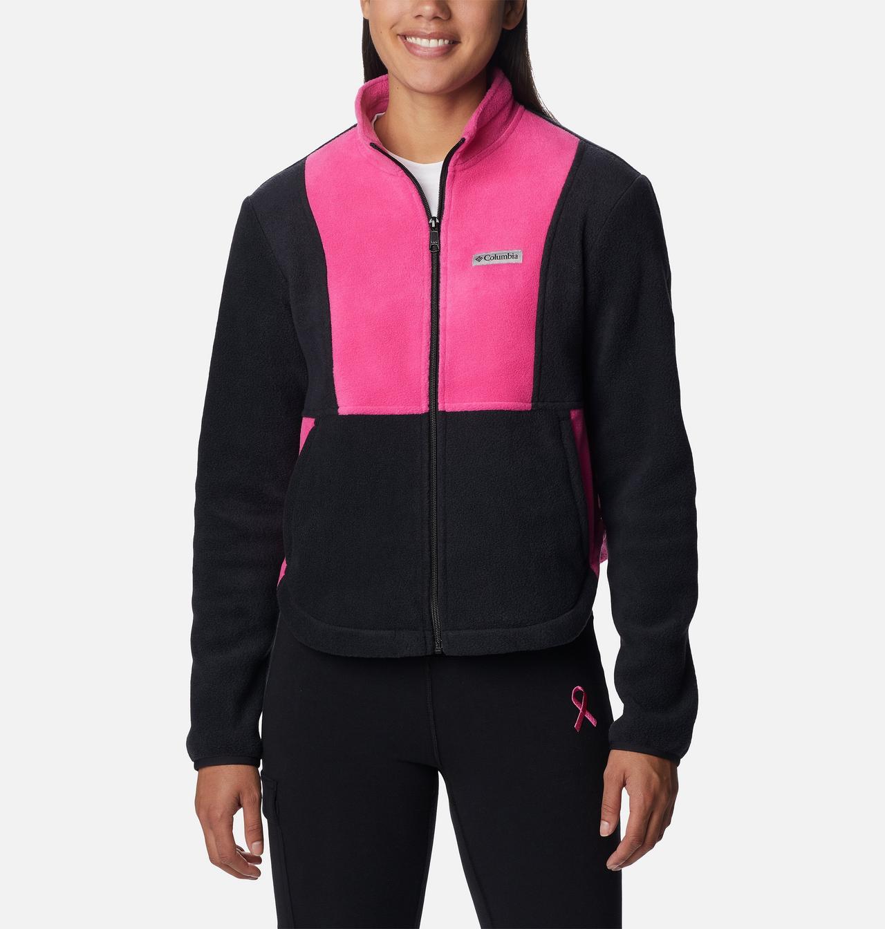 Women's Tested Tough In Pink™ Colorblock Full Zip Fleece Jacket 1