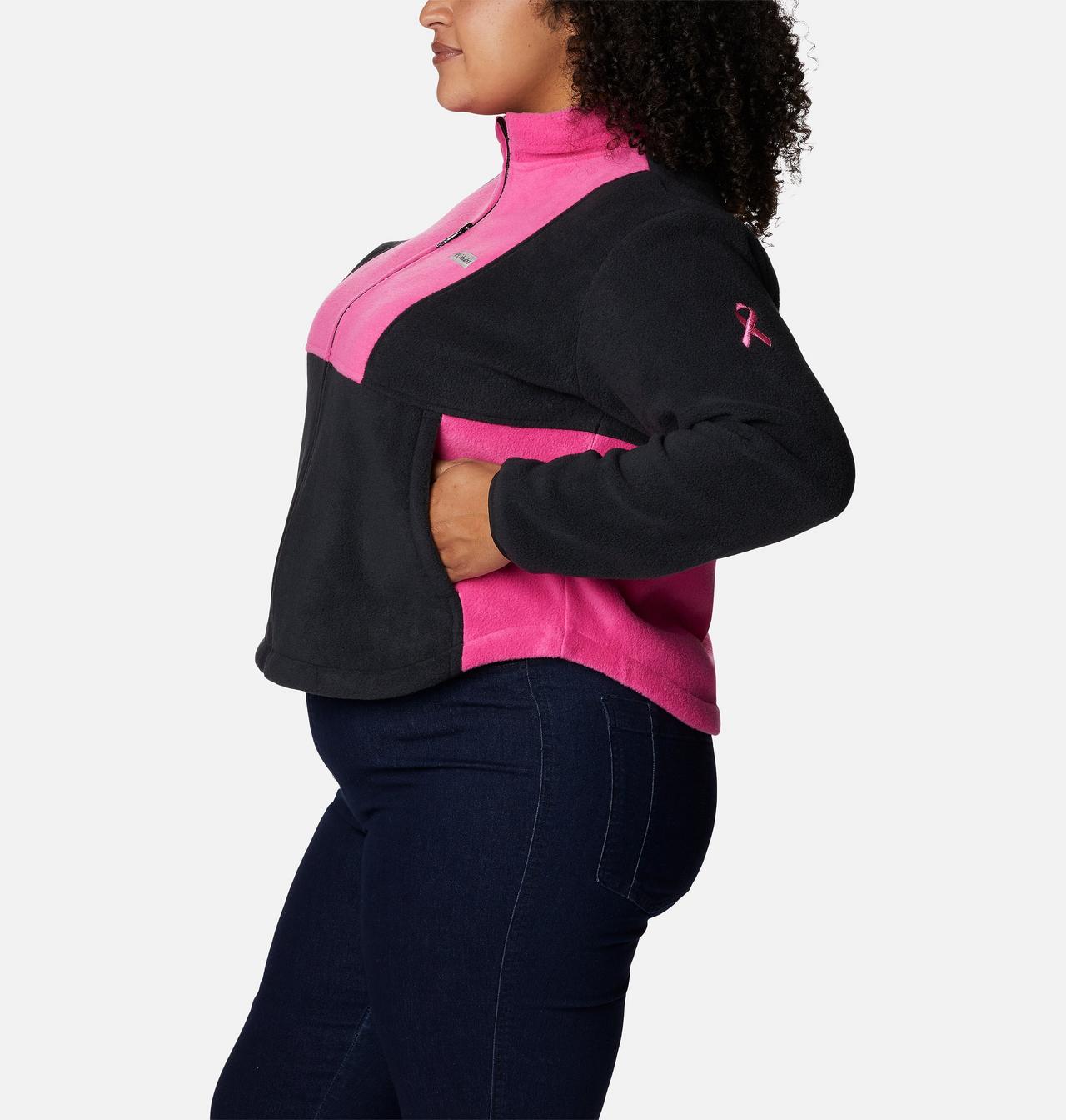 Women's Tested Tough In Pink™ Colorblock Full Zip Fleece Jacket - Plus Size 3