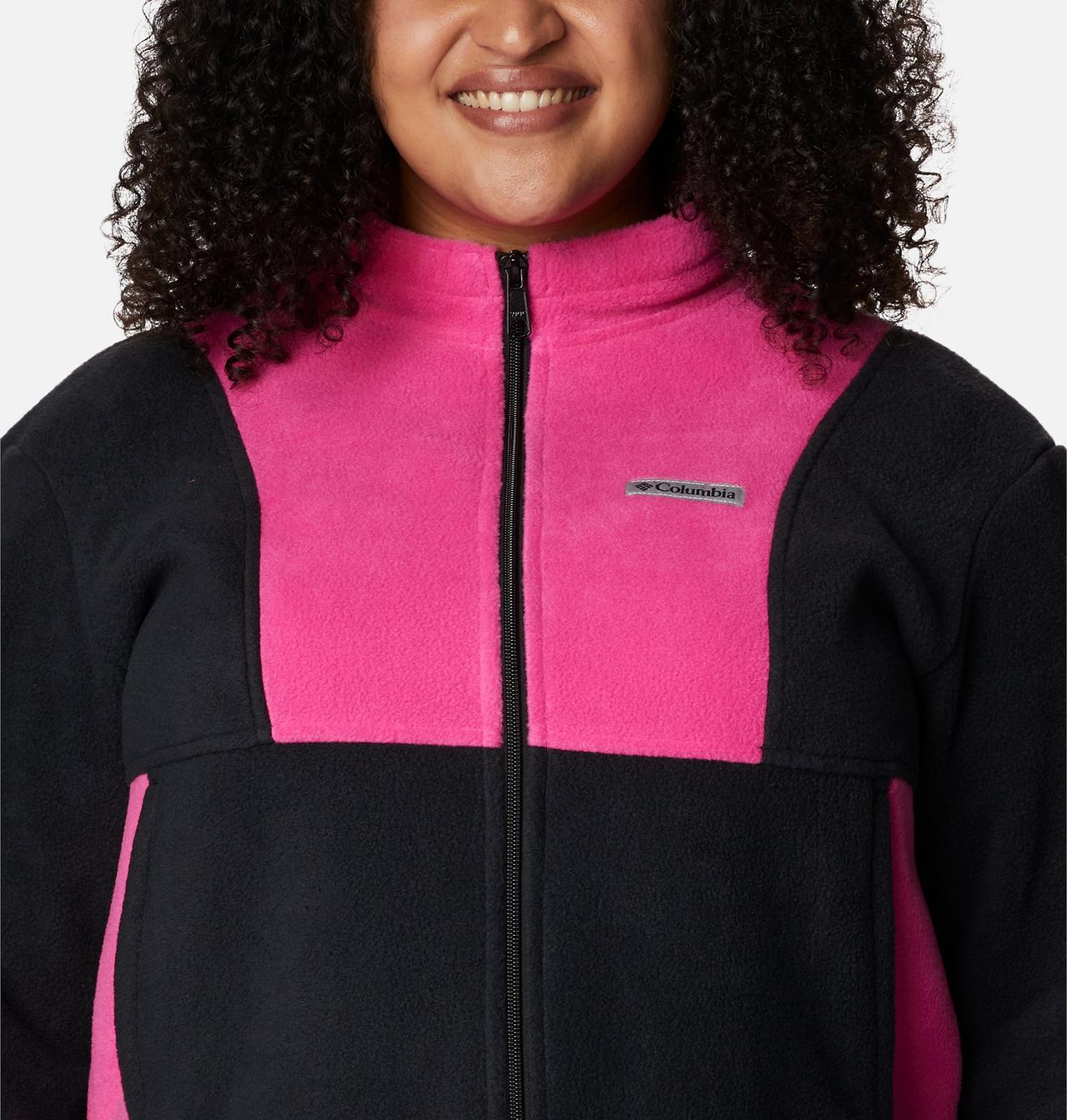Women's Tested Tough In Pink™ Colorblock Full Zip Fleece Jacket - Plus Size 4