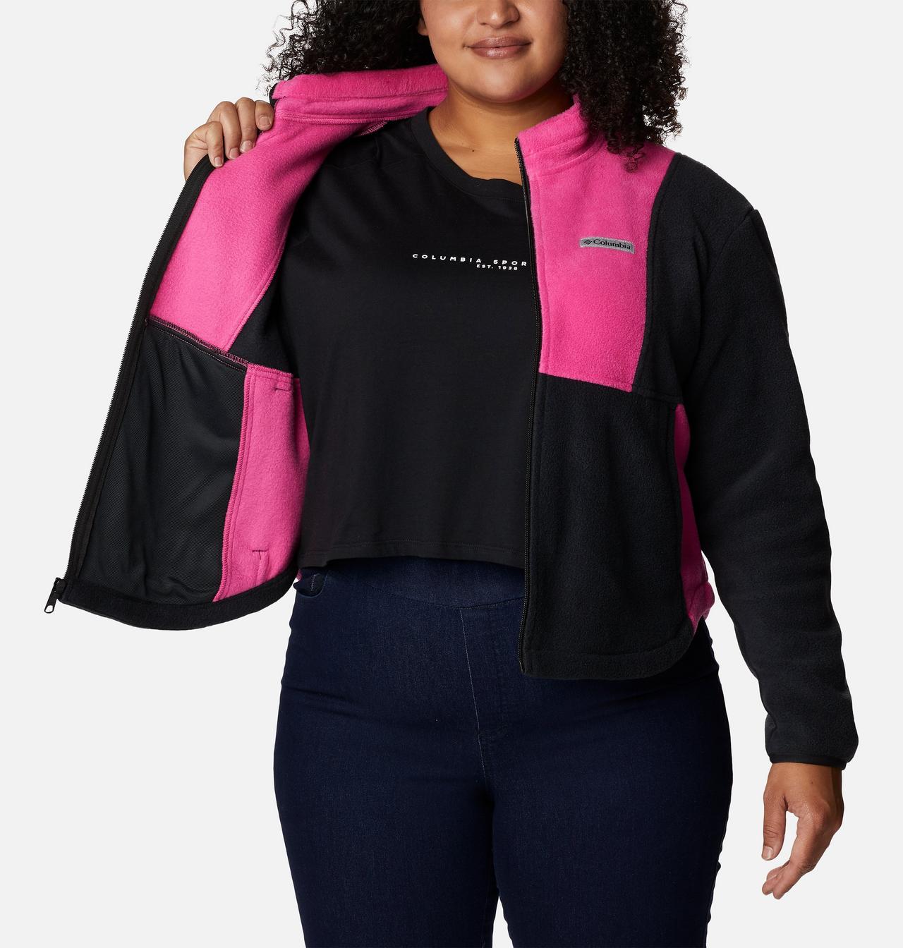 Women's Tested Tough In Pink™ Colorblock Full Zip Fleece Jacket - Plus Size 5