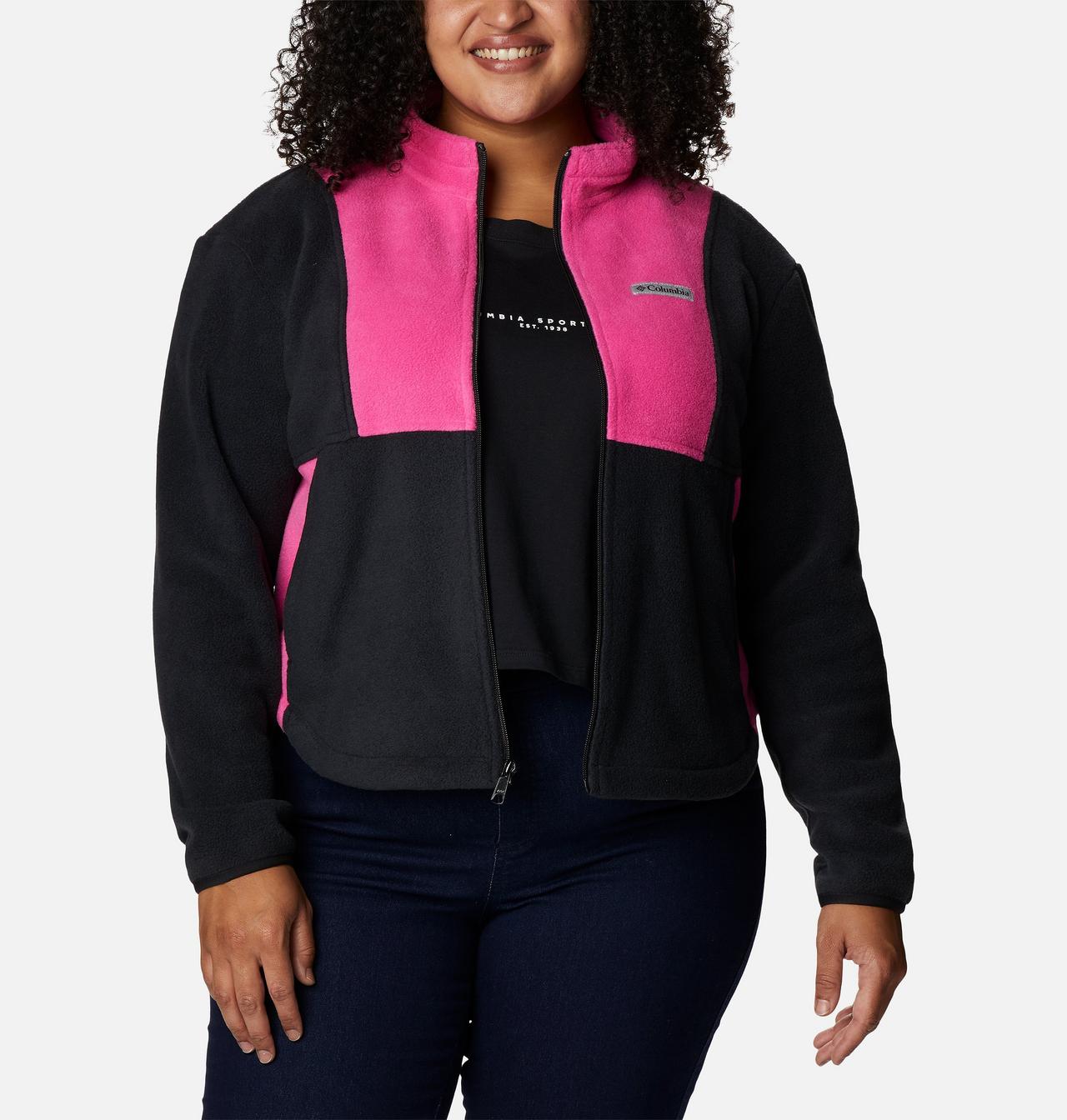 Women's Tested Tough In Pink™ Colorblock Full Zip Fleece Jacket - Plus Size 6