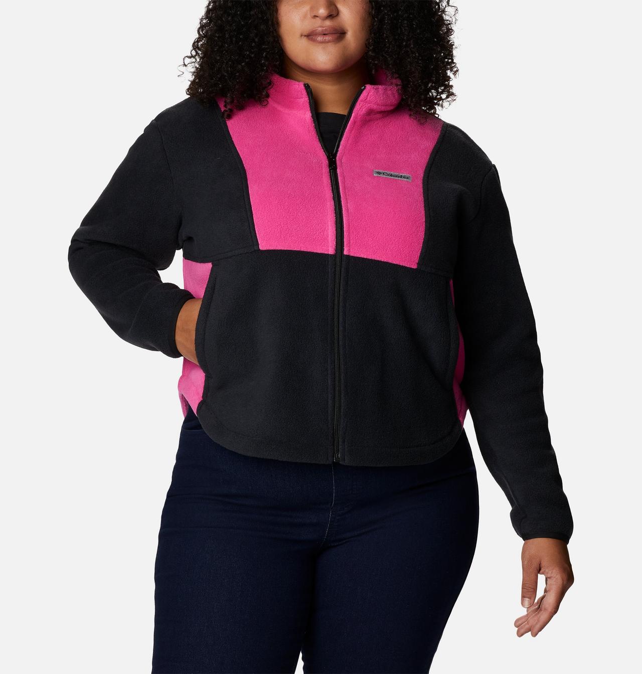 Women's Tested Tough In Pink™ Colorblock Full Zip Fleece Jacket - Plus Size 1
