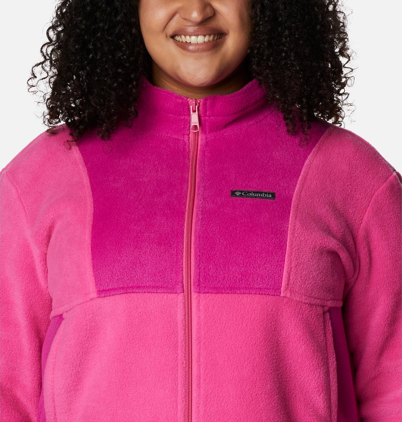 Women's Tested Tough In Pink™ Colorblock Full Zip Fleece Jacket - Plus Size 4