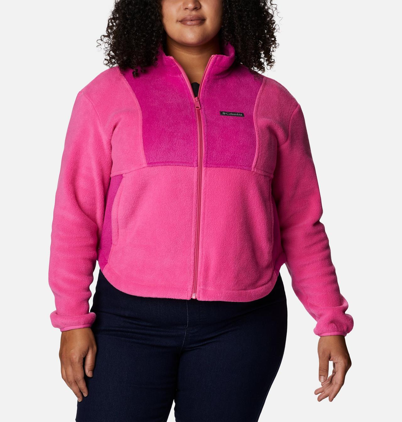 Women's Tested Tough In Pink™ Colorblock Full Zip Fleece Jacket - Plus Size 1