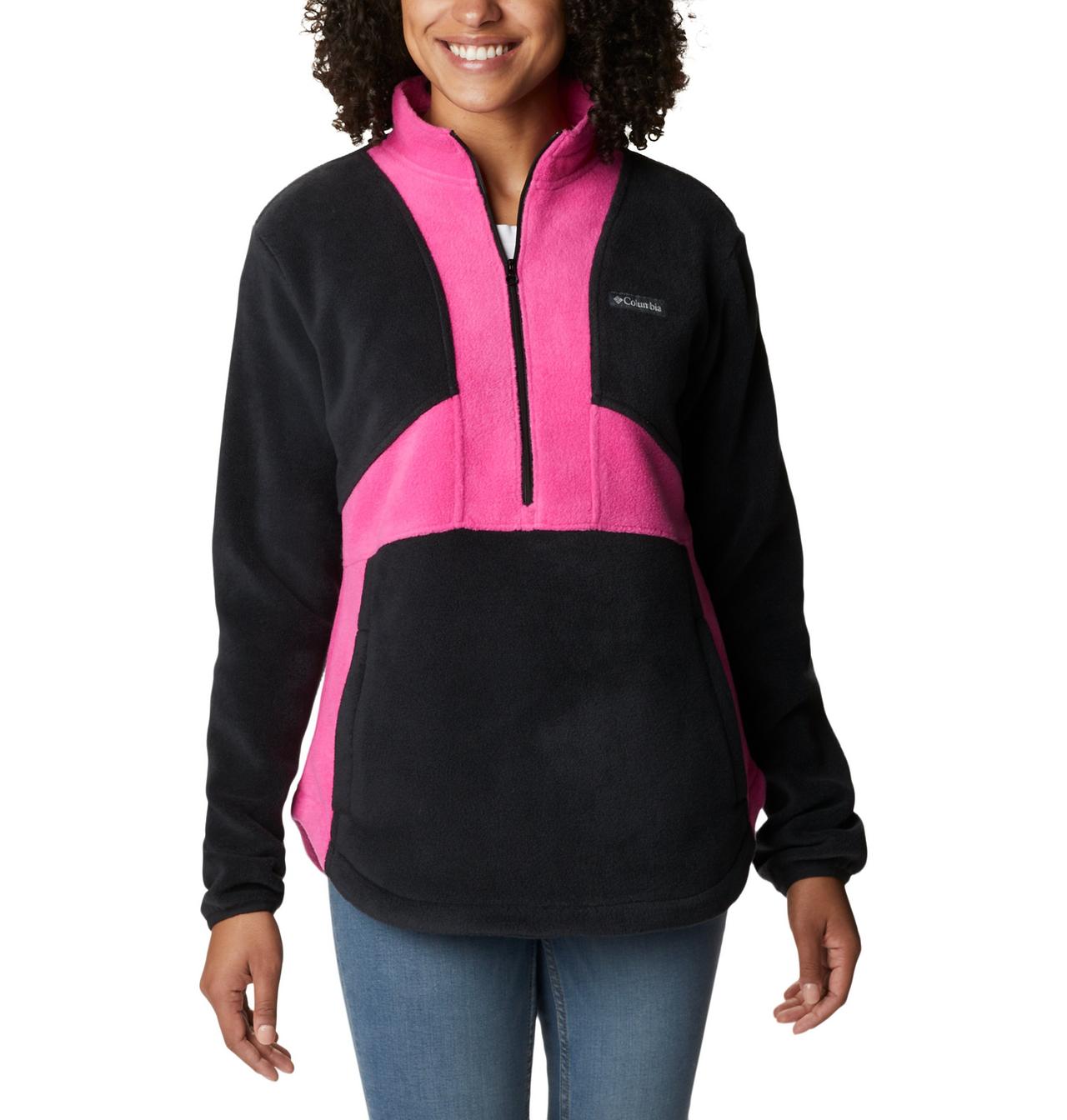 Chandail polaire à demi-zip Tested Tough In Pink™ Colorblock Femme 1