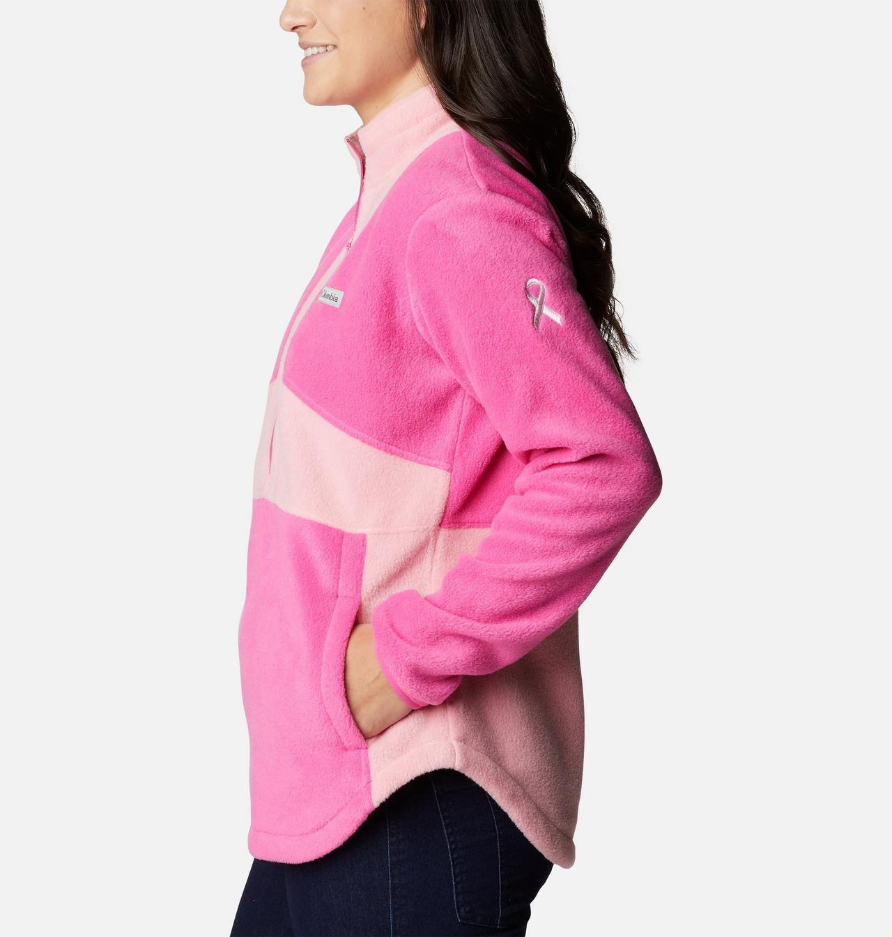Women's Tested Tough In Pink™ Colorblock Half Zip Fleece Pullover 3
