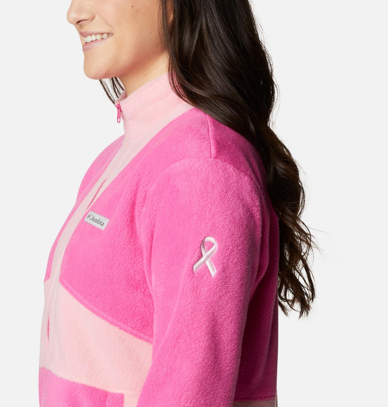 Women's Tested Tough In Pink™ Colorblock Half Zip Fleece Pullover 5