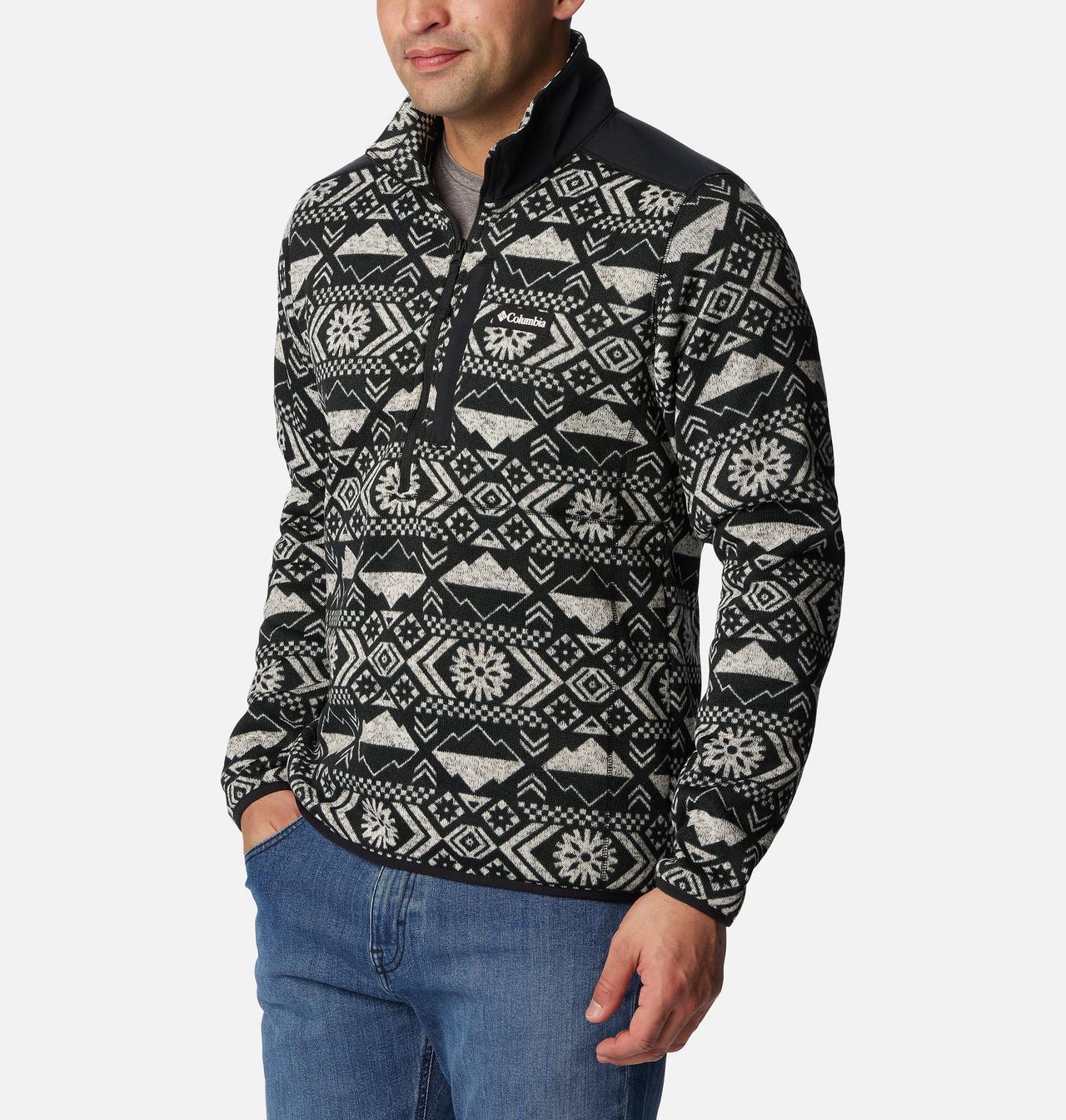 トップス CALEE ALLOVER PATTERN SWEAT Men's Sweater Weather™ II Half Zip Printed Fleece |