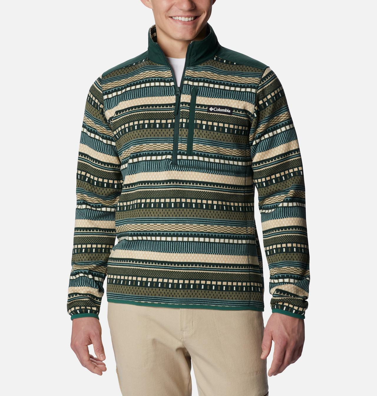 Men's Sweater Weather™ II Printed Fleece Half Zip Pullover 1