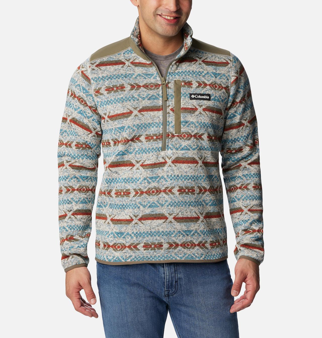Men's Sweater Weather™ II Printed Fleece Half Zip Pullover 1