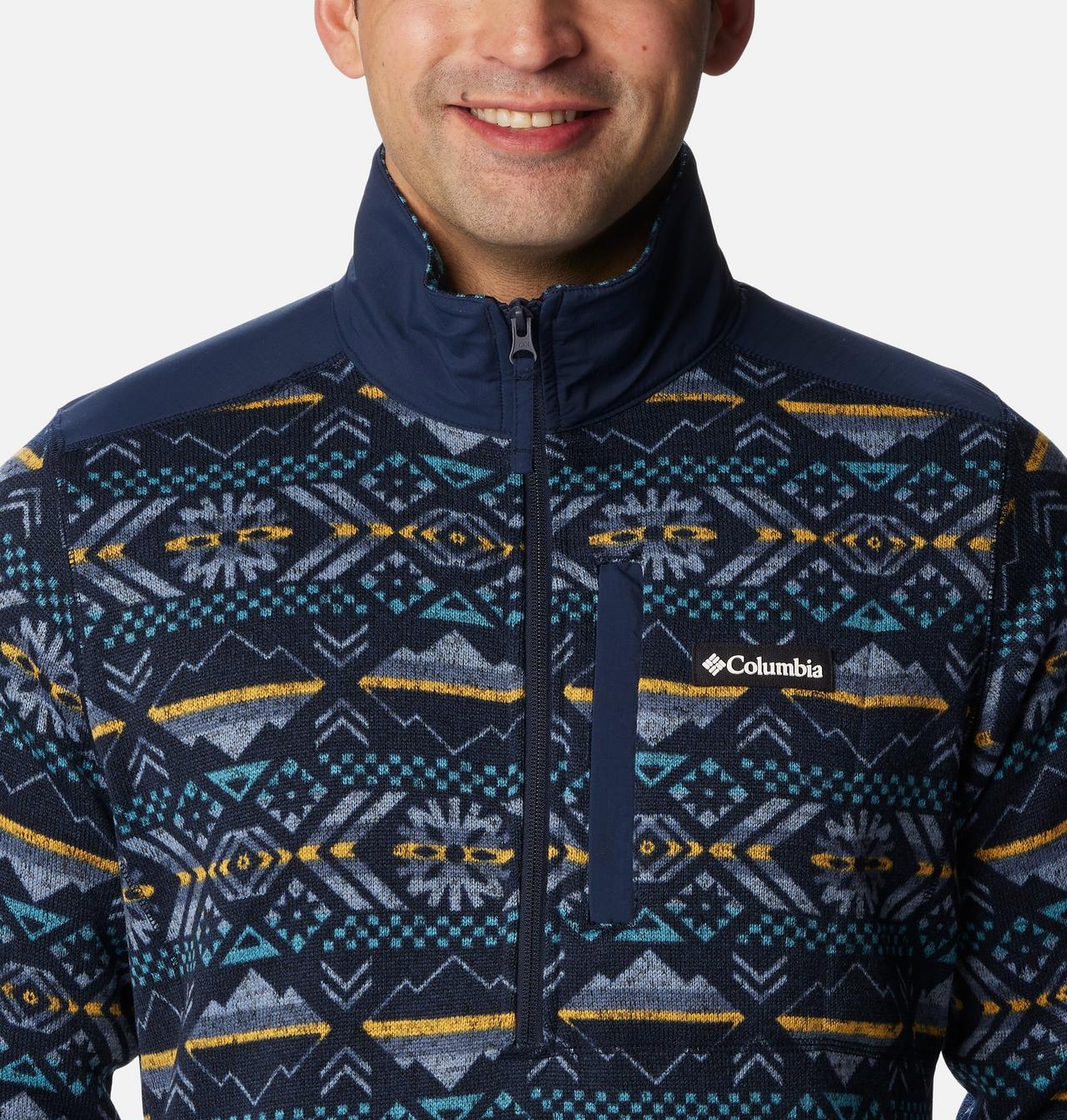 Men's Sweater Weather™ II Printed Fleece Half Zip Pullover 4
