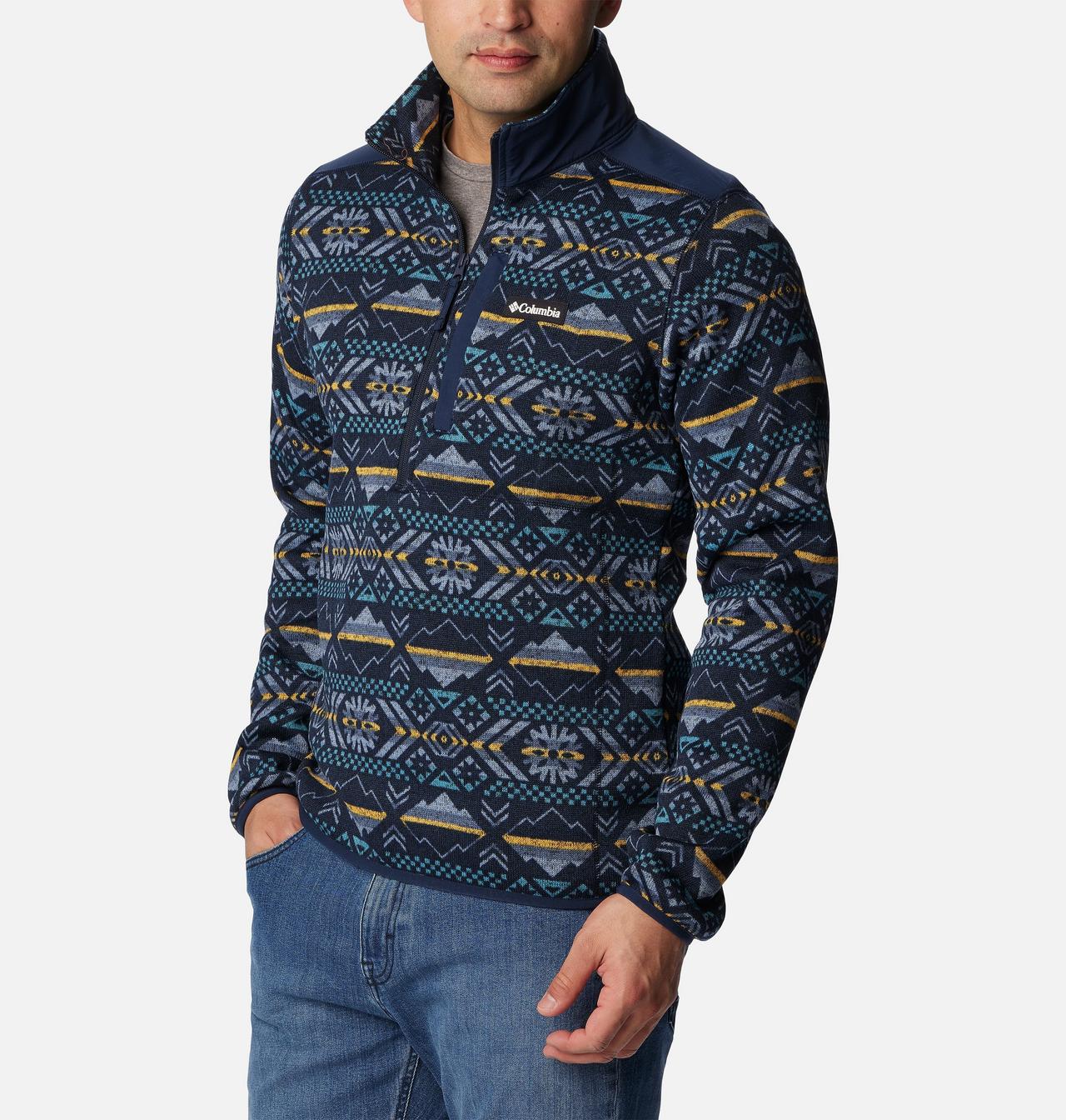Men's Sweater Weather™ II Printed Fleece Half Zip Pullover 5