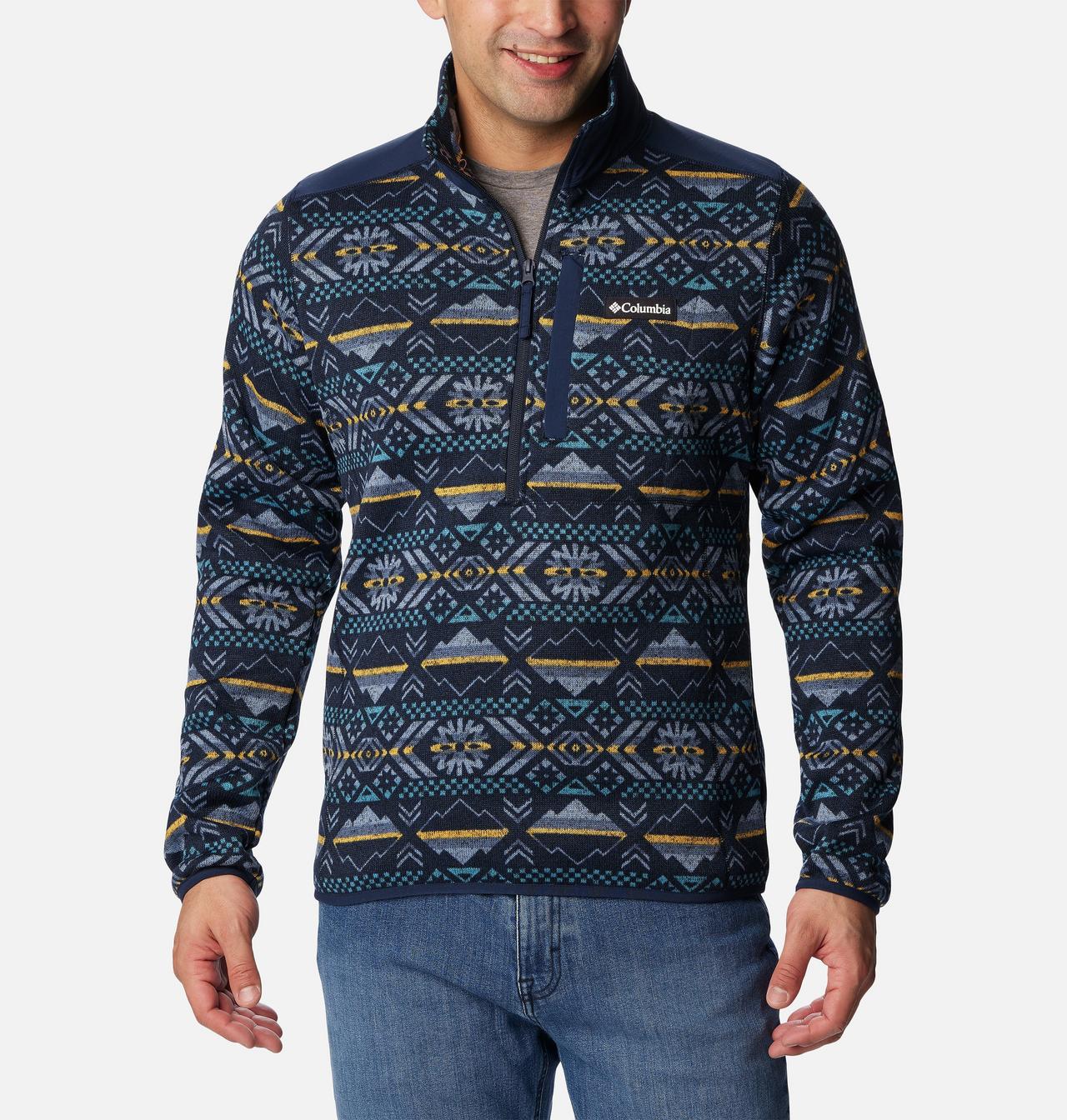 Men's Sweater Weather™ II Printed Fleece Half Zip Pullover 1
