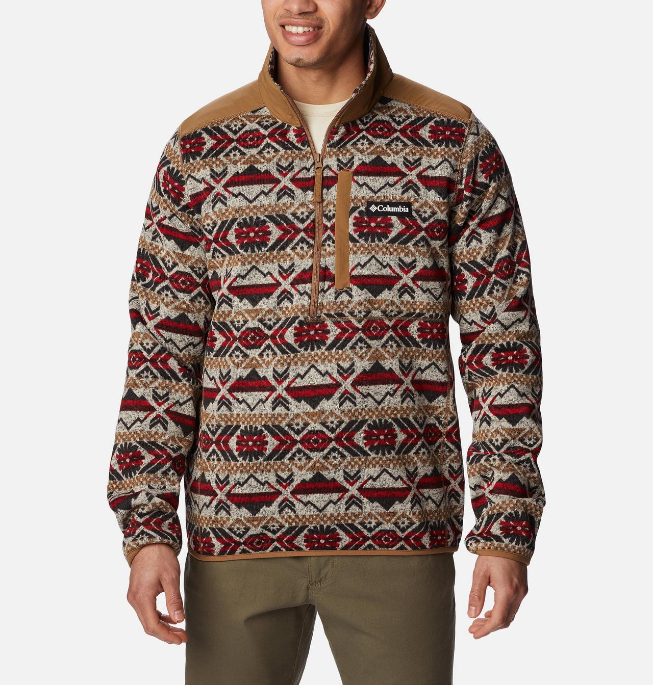 Men's Sweater Weather™ II Printed Fleece Half Zip Pullover 1