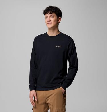 Men's CSC Seasonal Logo Long Sleeve Organic Cotton T-Shirt, Color: Black, Meadowland, image 8