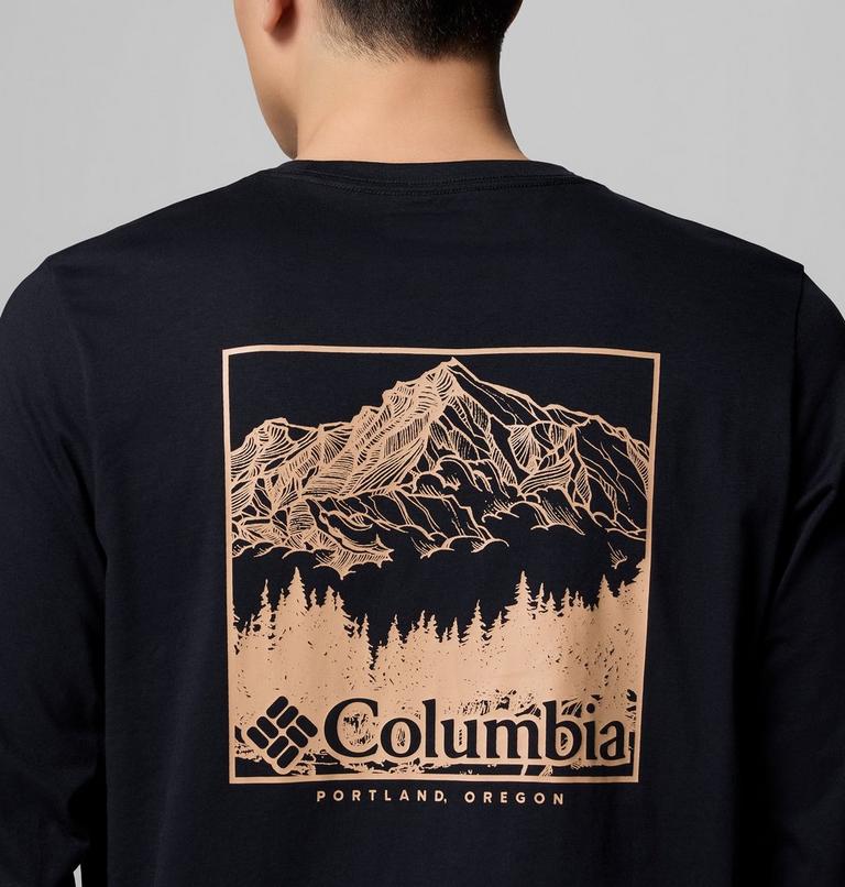 Camiseta de manga larga y de algodón orgánico CSC Seasonal Logo para hombre, Color: Black, Meadowland, image 6