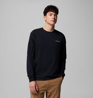 Men's CSC Seasonal Logo Long Sleeve Organic Cotton T-Shirt, Color: Black, Meadowland, image 7