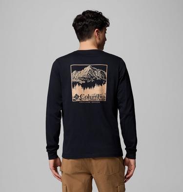Men's CSC Seasonal Logo Long Sleeve Organic Cotton T-Shirt, Color: Black, Meadowland, image 5