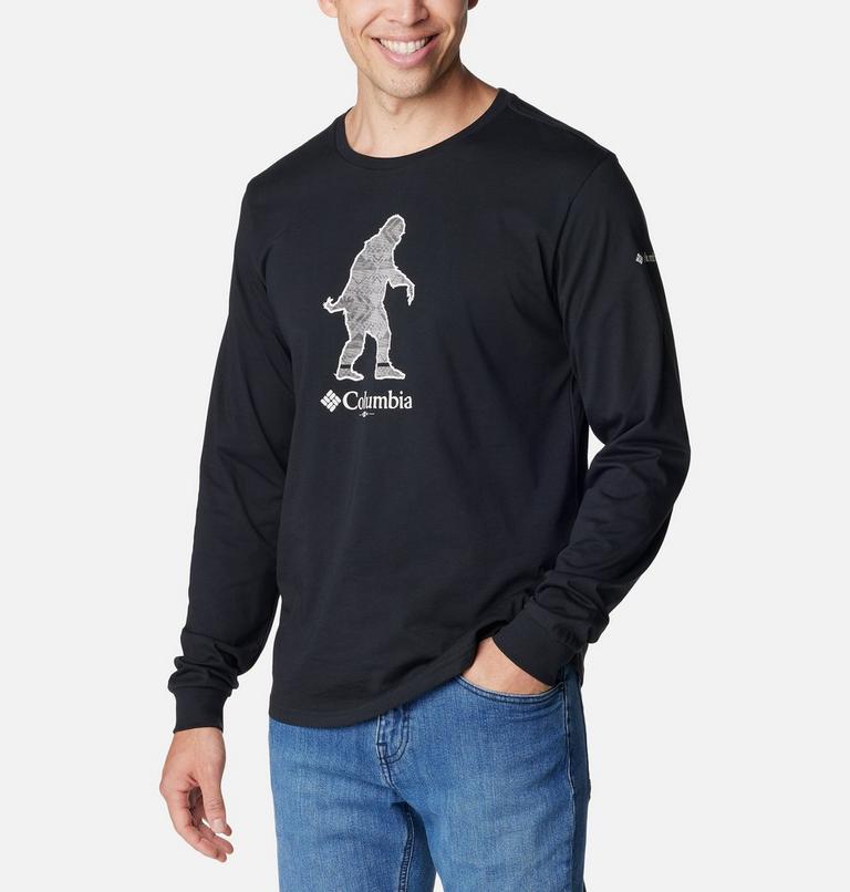 Men's CSC Seasonal Logo Long Sleeve Organic Cotton T-Shirt, Color: Black, Sasquatch Graphic, image 5