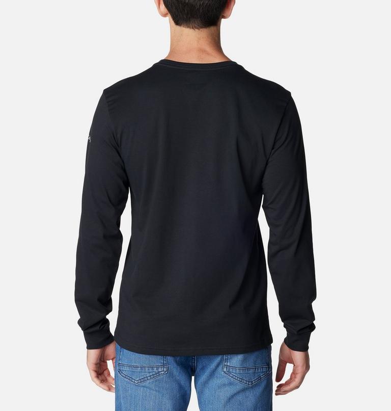 Men's CSC Seasonal Logo Long Sleeve Organic Cotton T-Shirt, Color: Black, Sasquatch Graphic, image 2
