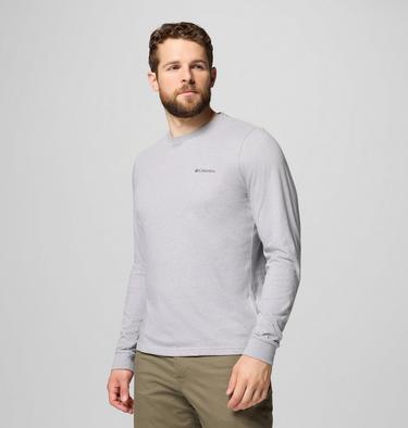 Men's CSC Seasonal Logo Long Sleeve Organic Cotton T-Shirt, Color: Columbia Grey Hthr, Meadowland, image 12