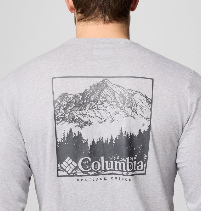 Camiseta de manga larga y de algodón orgánico CSC Seasonal Logo para hombre, Color: Columbia Grey Hthr, Meadowland, image 6