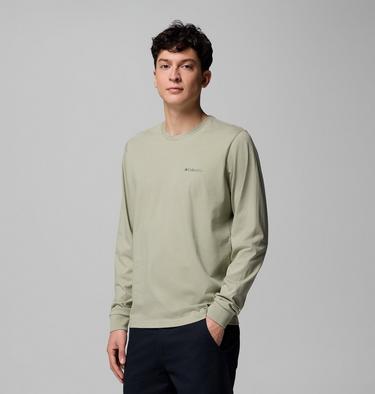 Men's CSC Seasonal Logo Long Sleeve Organic Cotton T-Shirt, Color: Safari, Meadowland, image 4