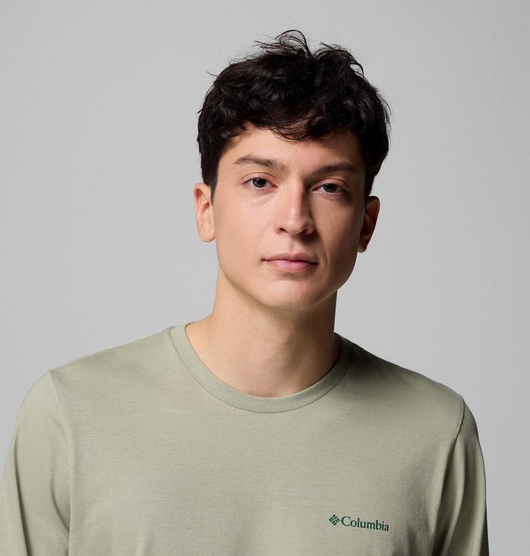 Men's CSC Seasonal Logo Long Sleeve Organic Cotton T-Shirt, Color: Safari, Meadowland, image 5