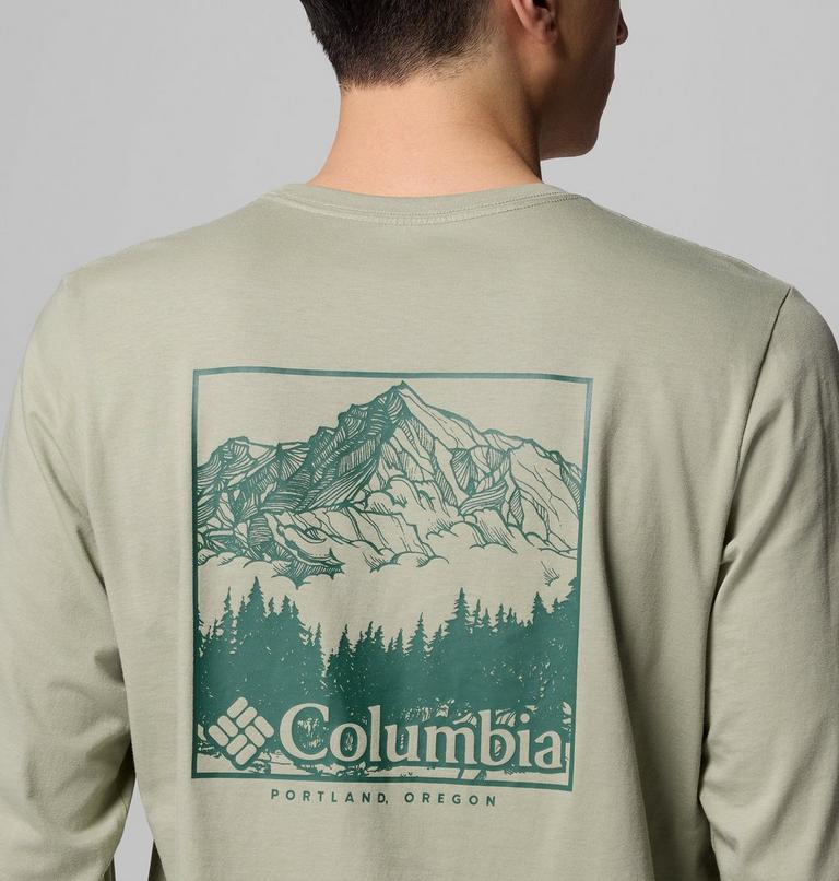 Men's CSC Seasonal Logo Long Sleeve Organic Cotton T-Shirt, Color: Safari, Meadowland, image 6