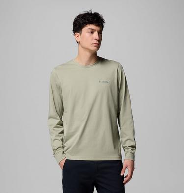 Men's CSC Seasonal Logo Long Sleeve Organic Cotton T-Shirt, Color: Safari, Meadowland, image 3