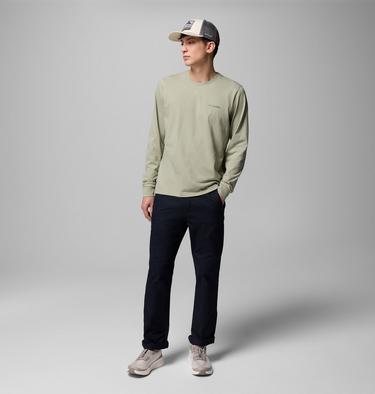 Men's CSC Seasonal Logo Long Sleeve Organic Cotton T-Shirt, Color: Safari, Meadowland, image 2