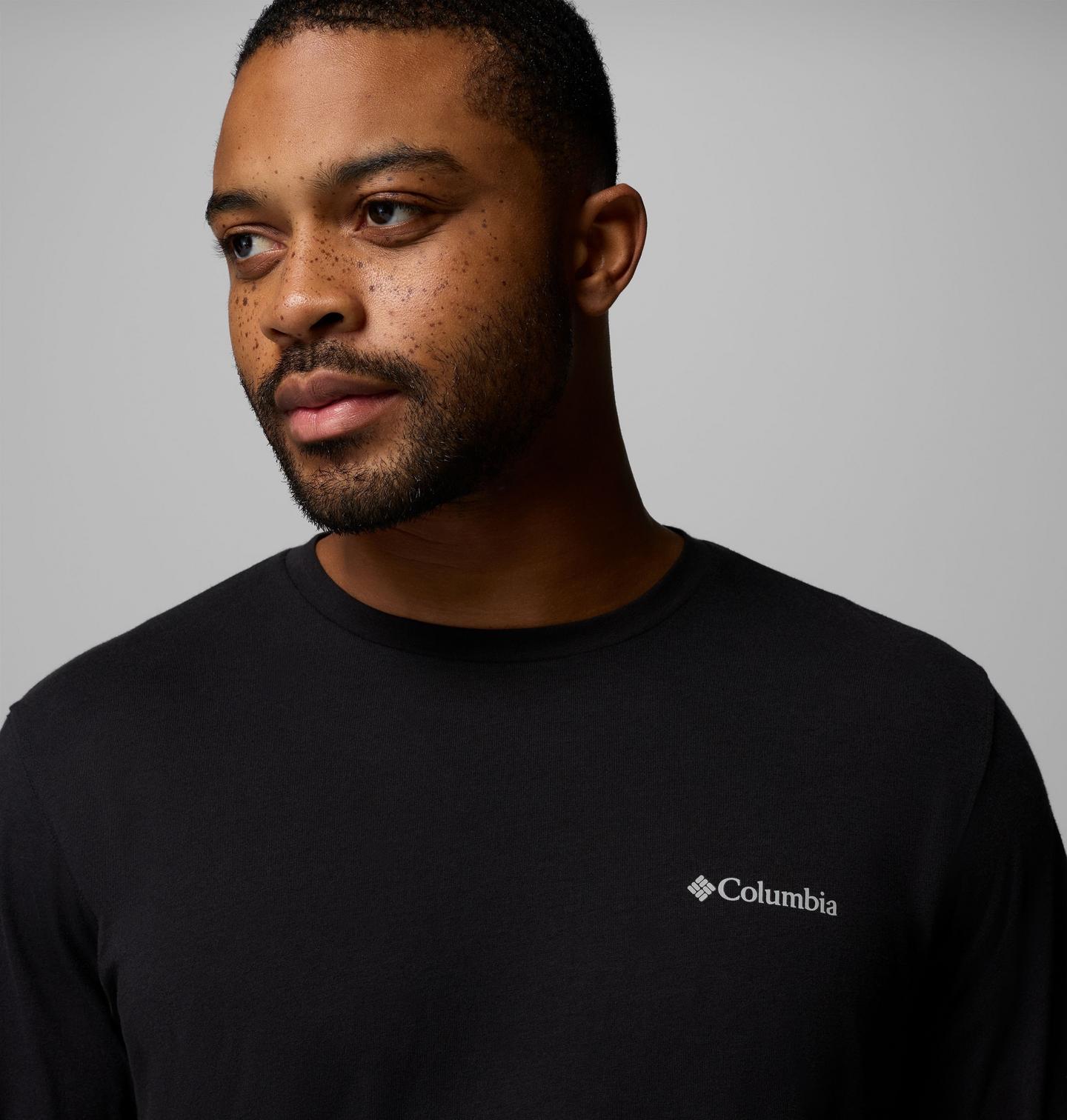 Мужская рубашка Columbia Thistletown Hills Long Sleeve Crew, цвет: Чёрный — фото 4