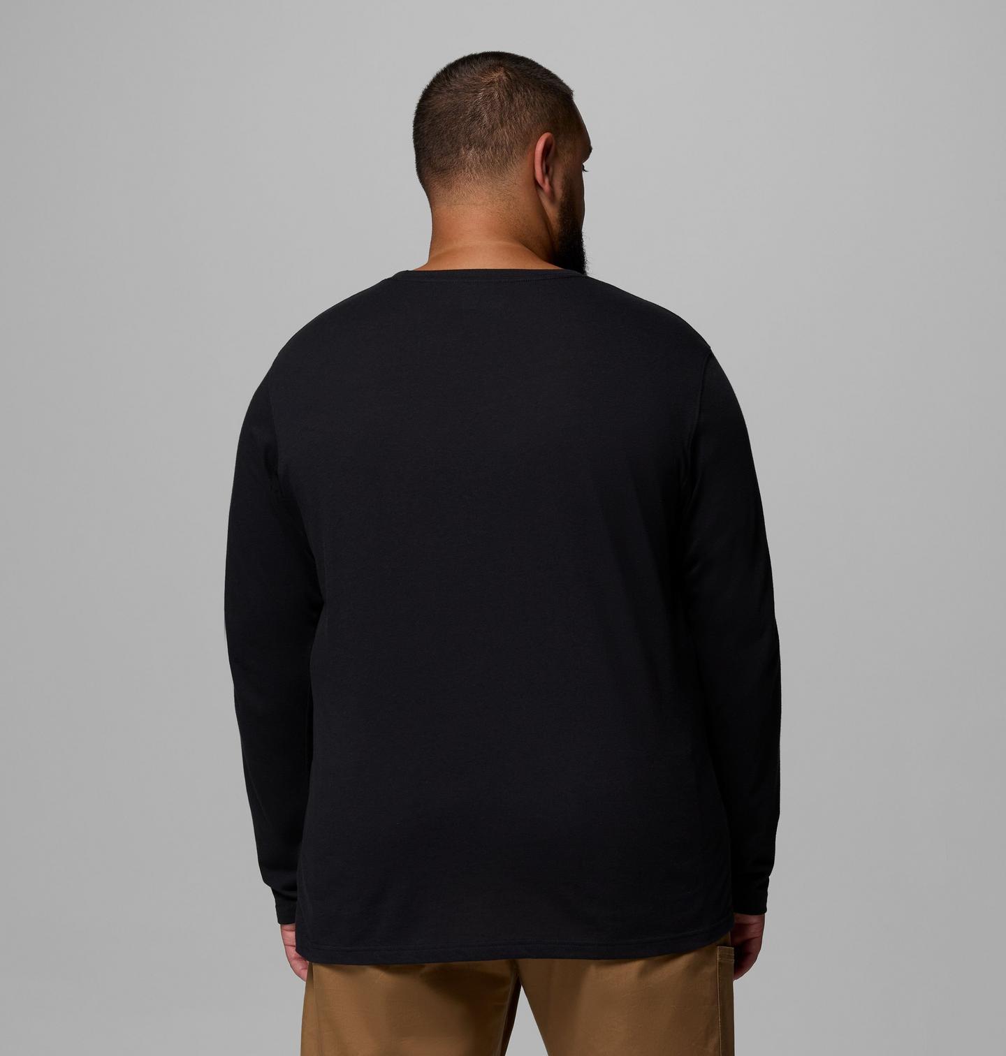 Мужская рубашка Columbia Thistletown Hills Long Sleeve Crew Shirt - Big, цвет: Чёрный — фото 3