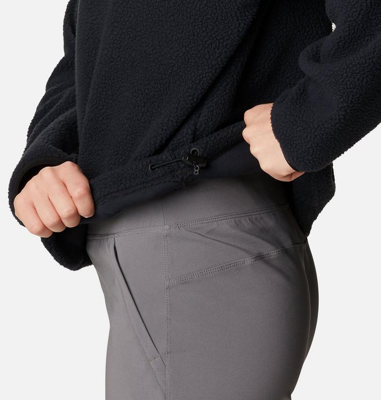Women's Helvetia Cropped Half Snap Fleece, Color: Black, image 5