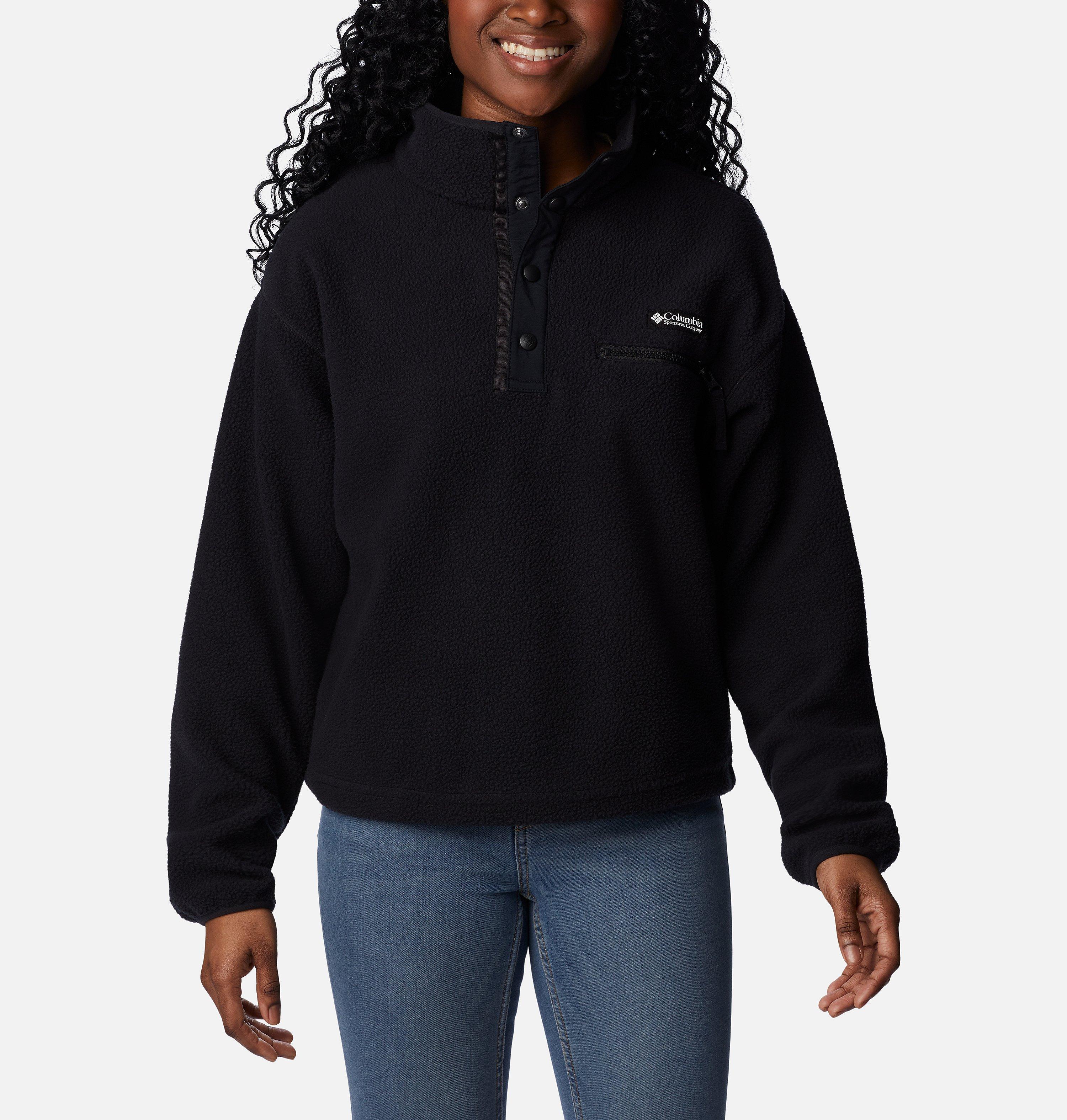 Helvetia™ Cropped Half Snap · color Black