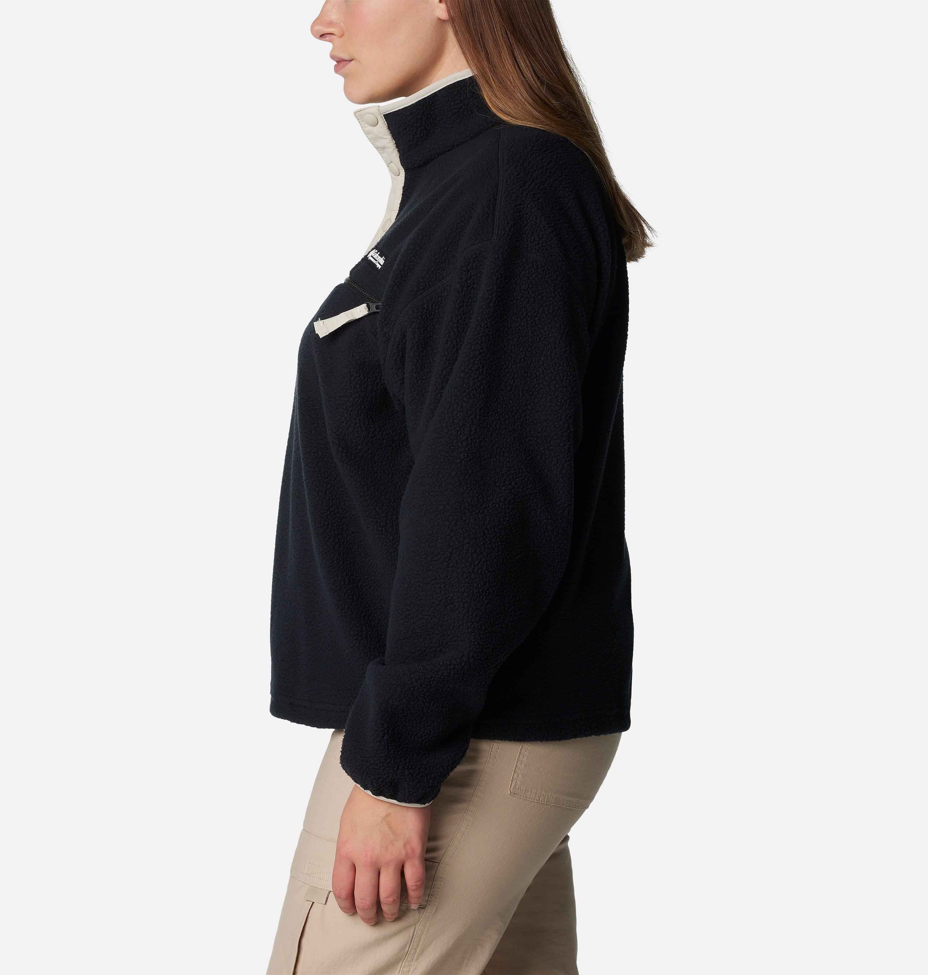 Women's Helvetia Cropped Half Snap Fleece Pullover - Plus Size 3