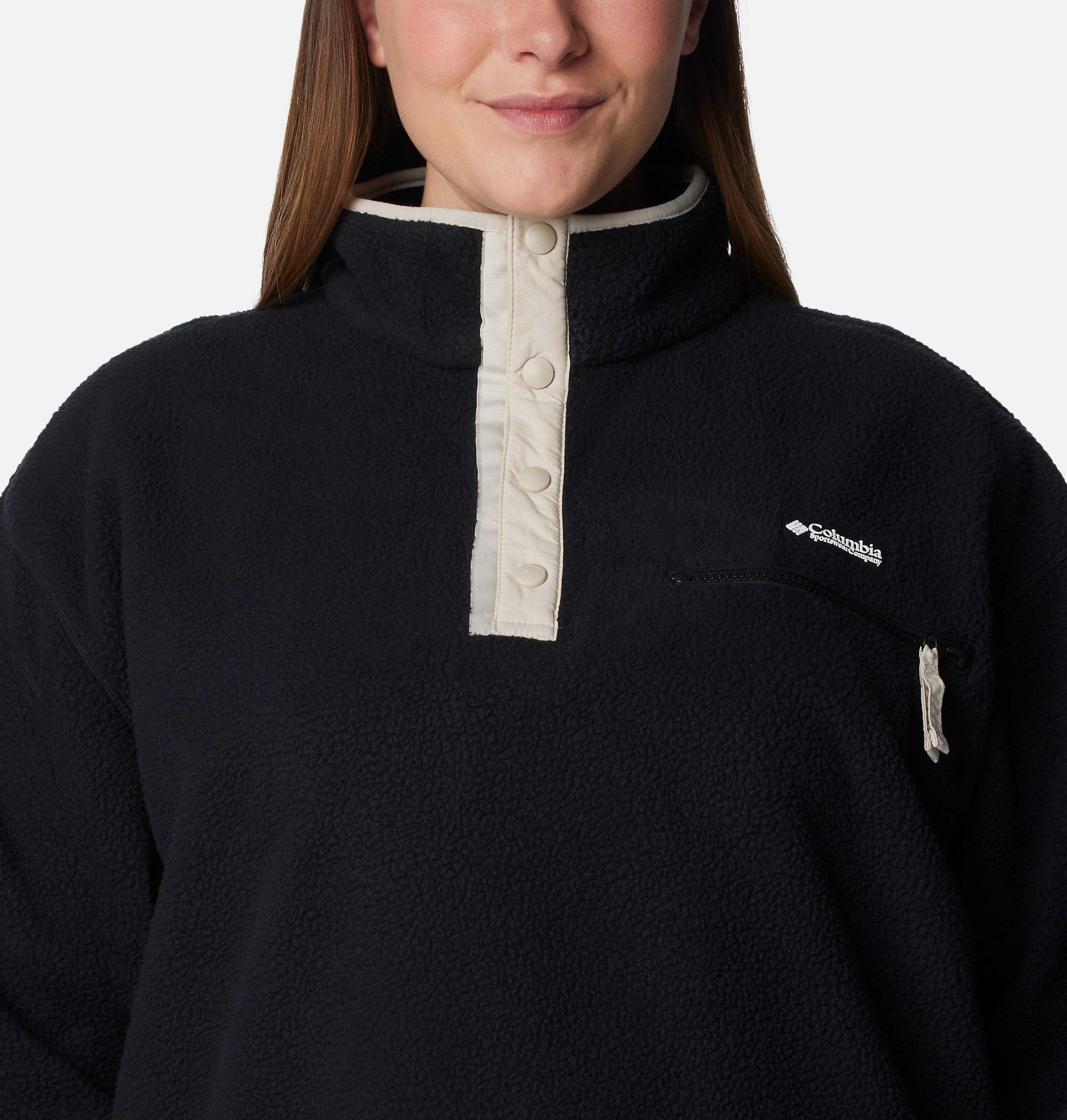 Women's Helvetia Cropped Half Snap Fleece Pullover - Plus Size 4