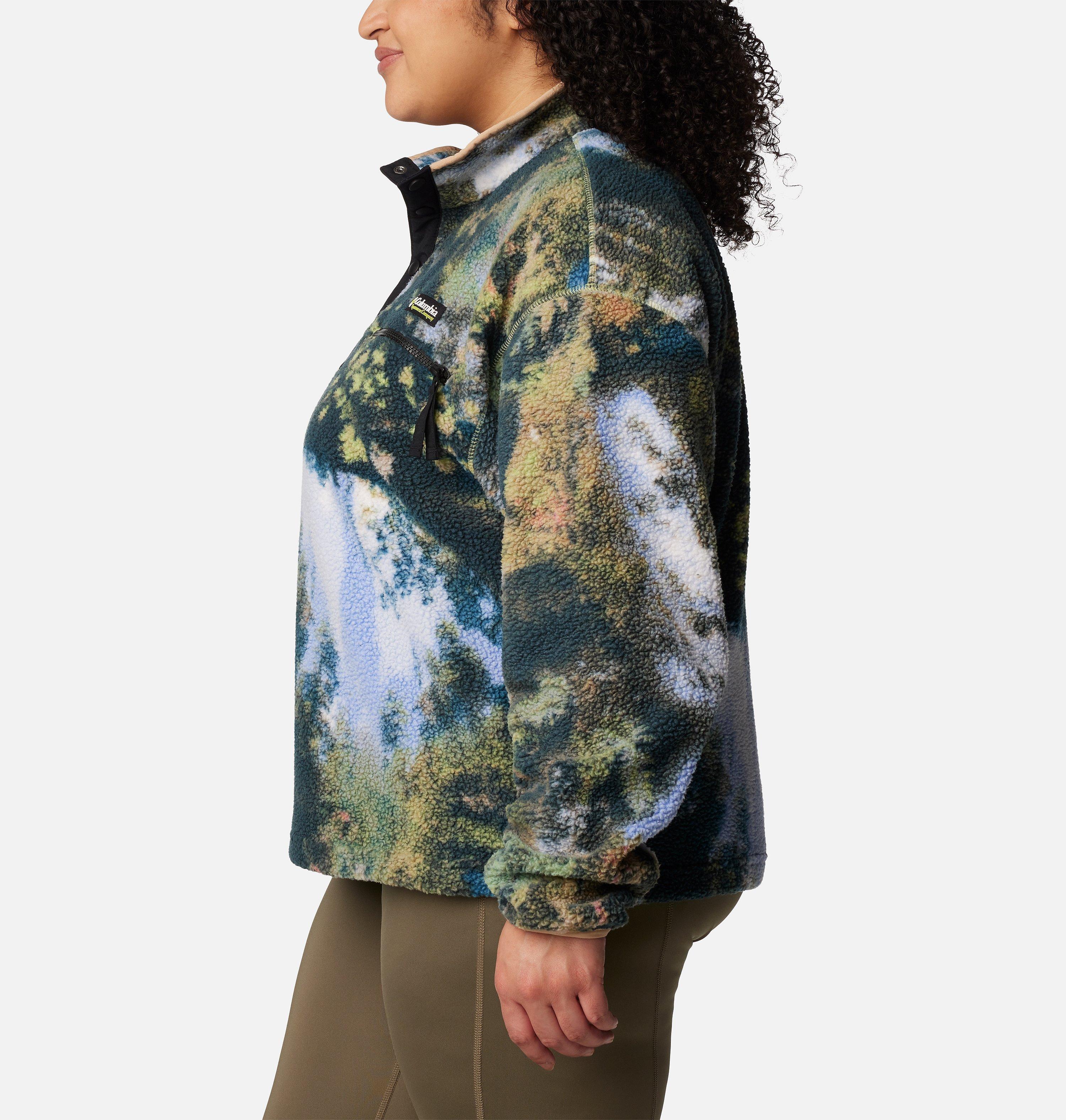Women's Helvetia Cropped Half Snap Fleece Pullover - Plus Size 3