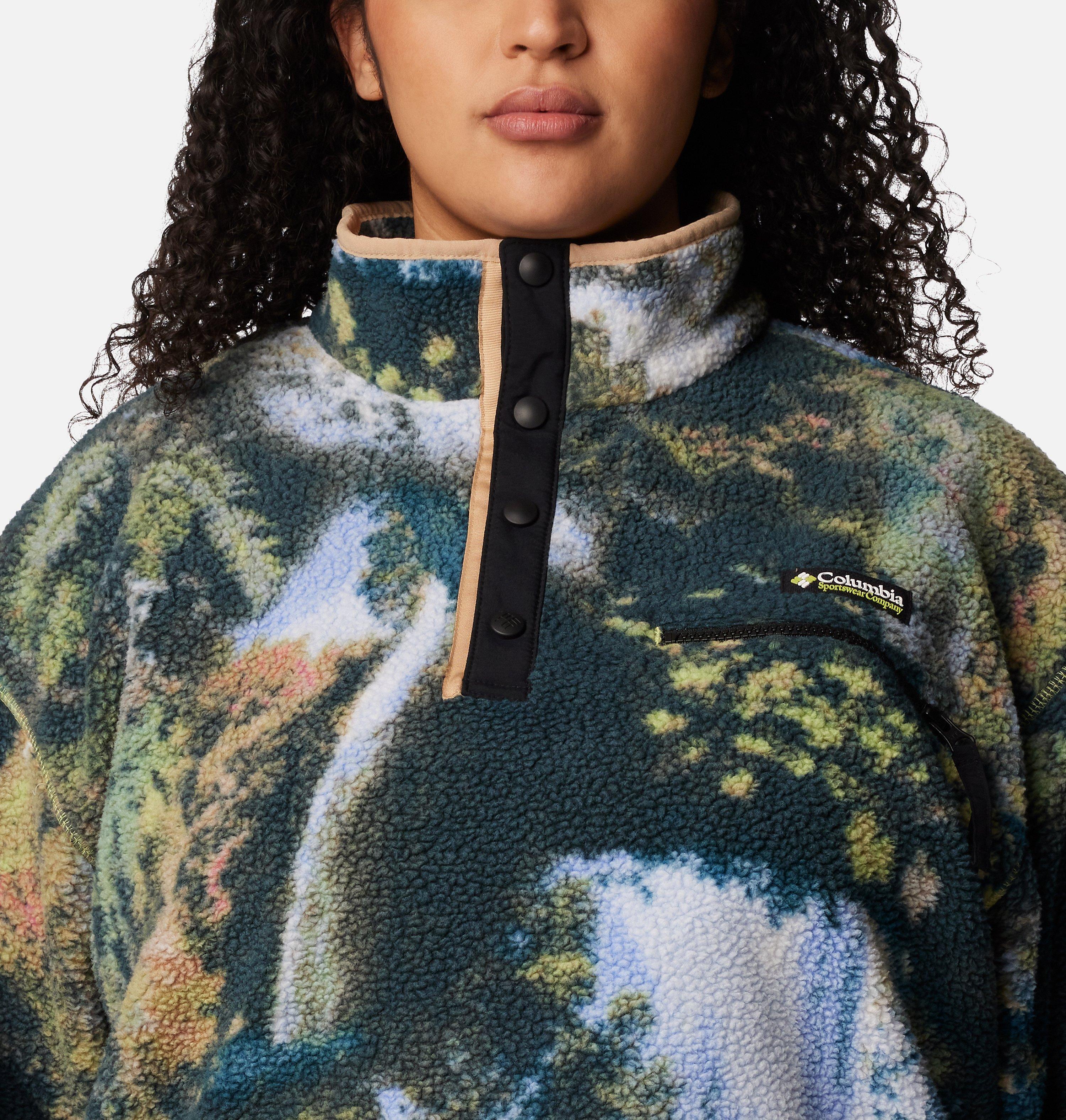 Women's Helvetia Cropped Half Snap Fleece Pullover - Plus Size 4