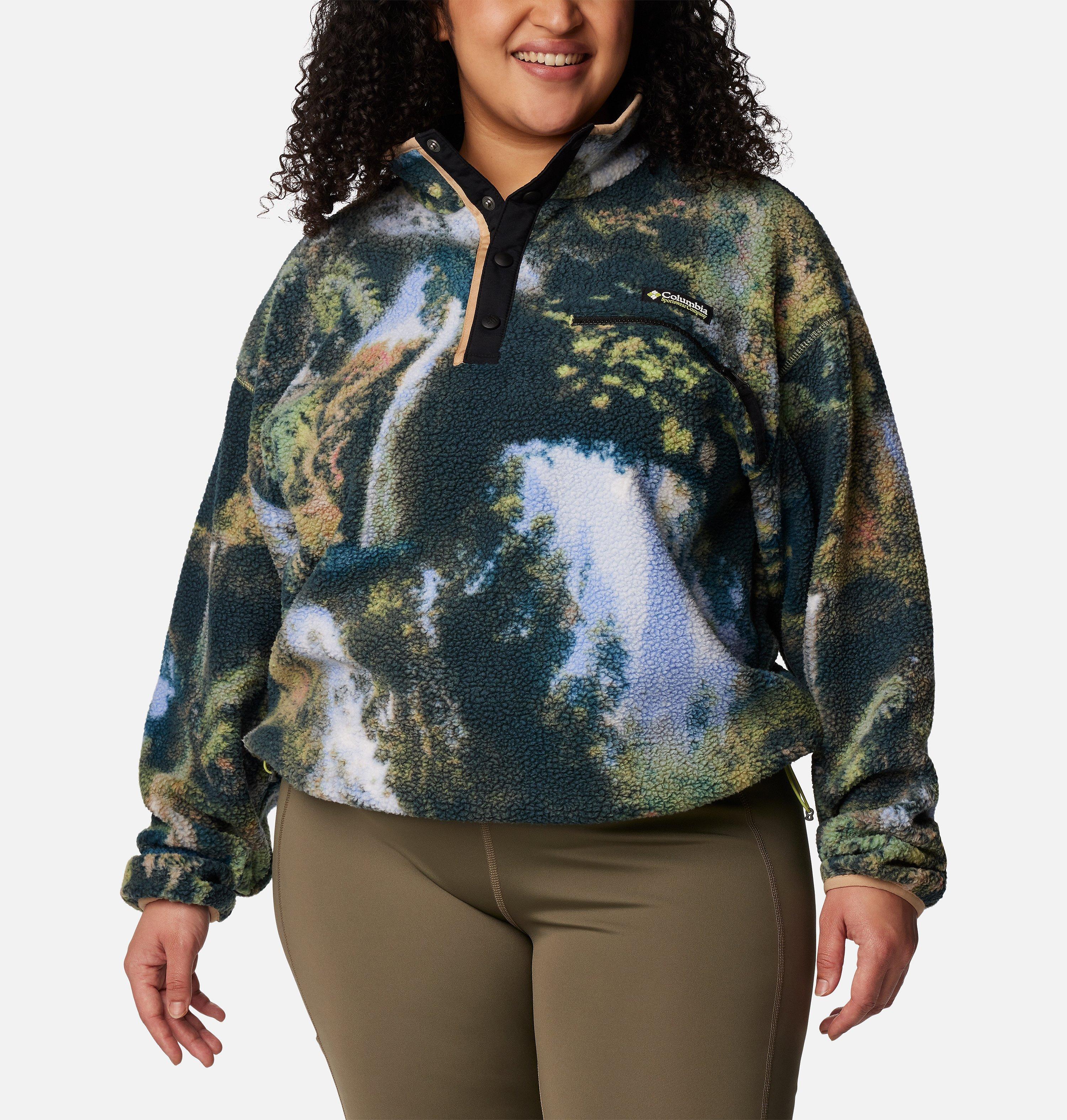 Women's Helvetia Cropped Half Snap Fleece Pullover - Plus Size 6