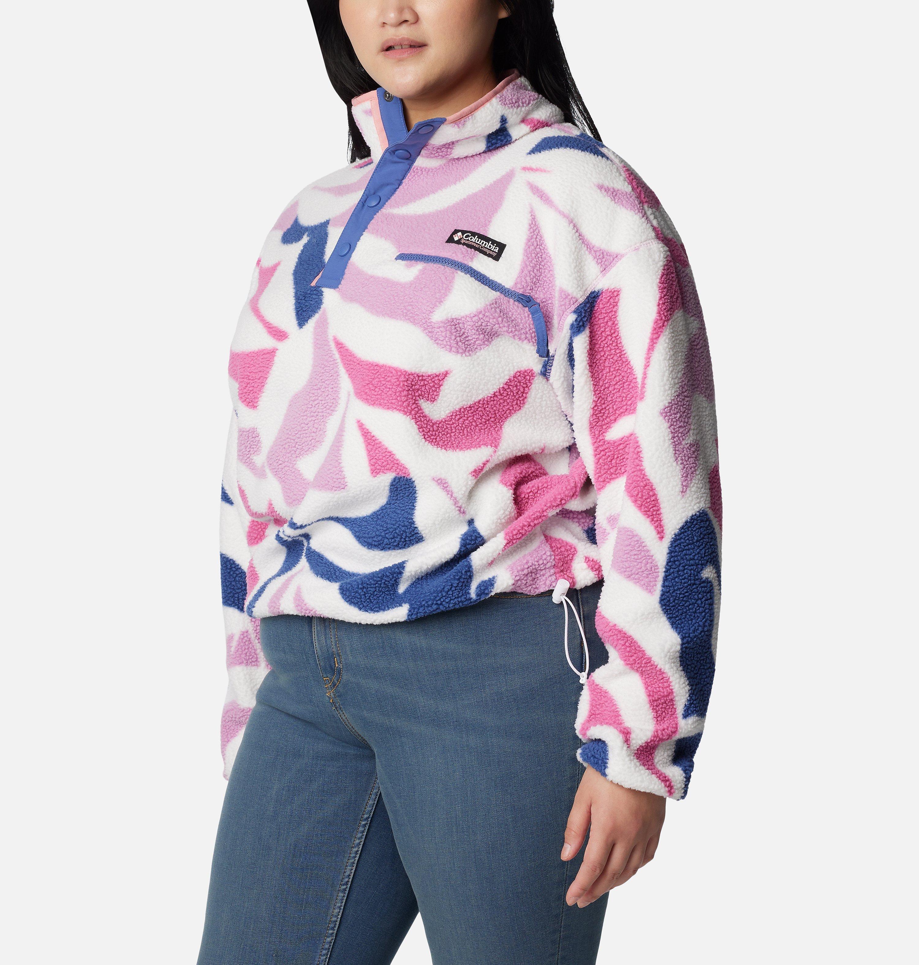 Women's Helvetia Cropped Half Snap Fleece Pullover - Plus Size 6