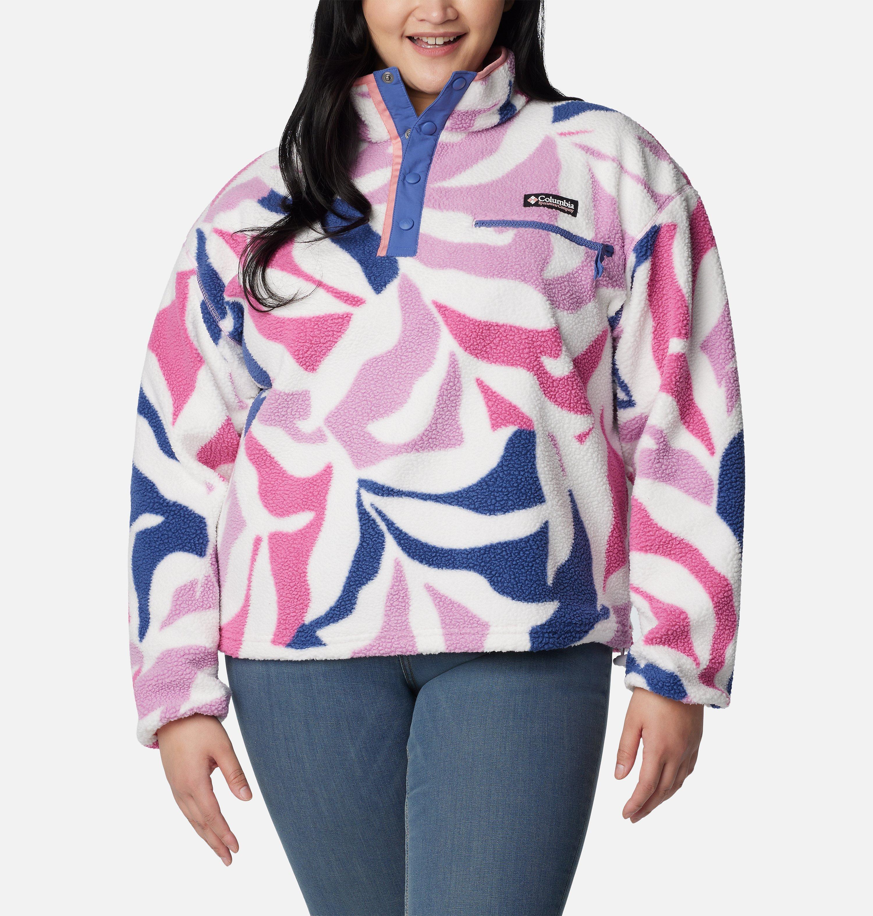 Women's Helvetia Cropped Half Snap Fleece Pullover - Plus Size 1