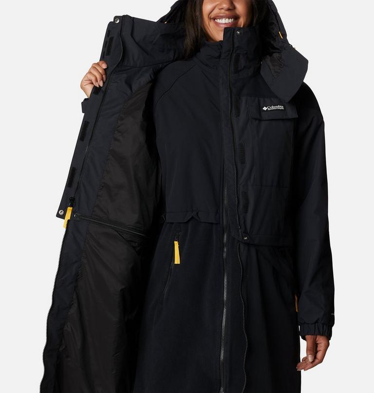 Women's Ballistic Ridge 3-in-1 Waterproof Long Jacket, Color: Black, image 5