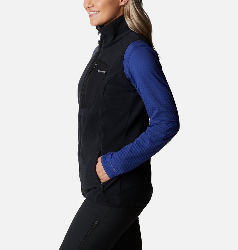 Women's W Outdoor Tracks Technical Gilet, Color: Black, image 3