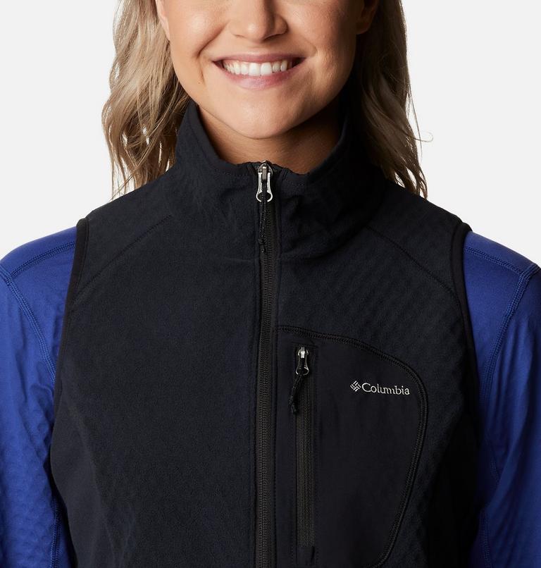 Women's W Outdoor Tracks Technical Gilet, Color: Black, image 4