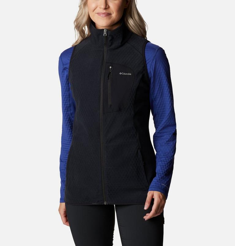 Women's W Outdoor Tracks Technical Gilet, Color: Black, image 1