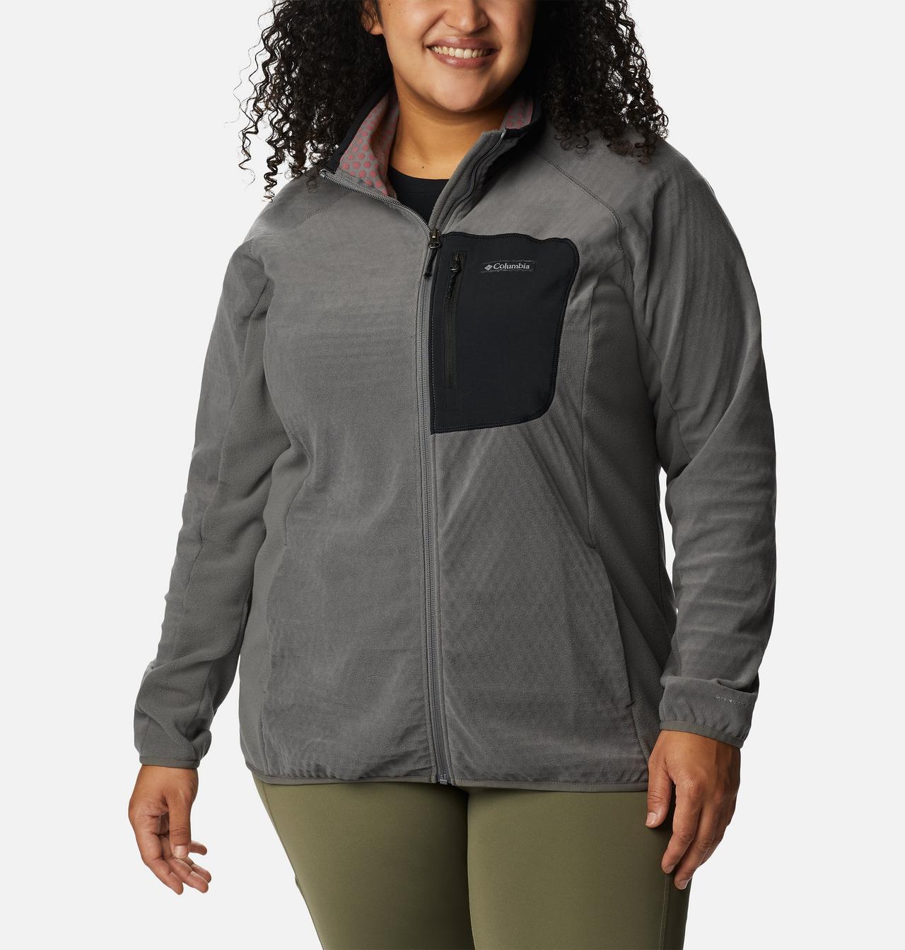Women's Outdoor Tracks™ Full Zip Fleece Jacket - Plus Size 1