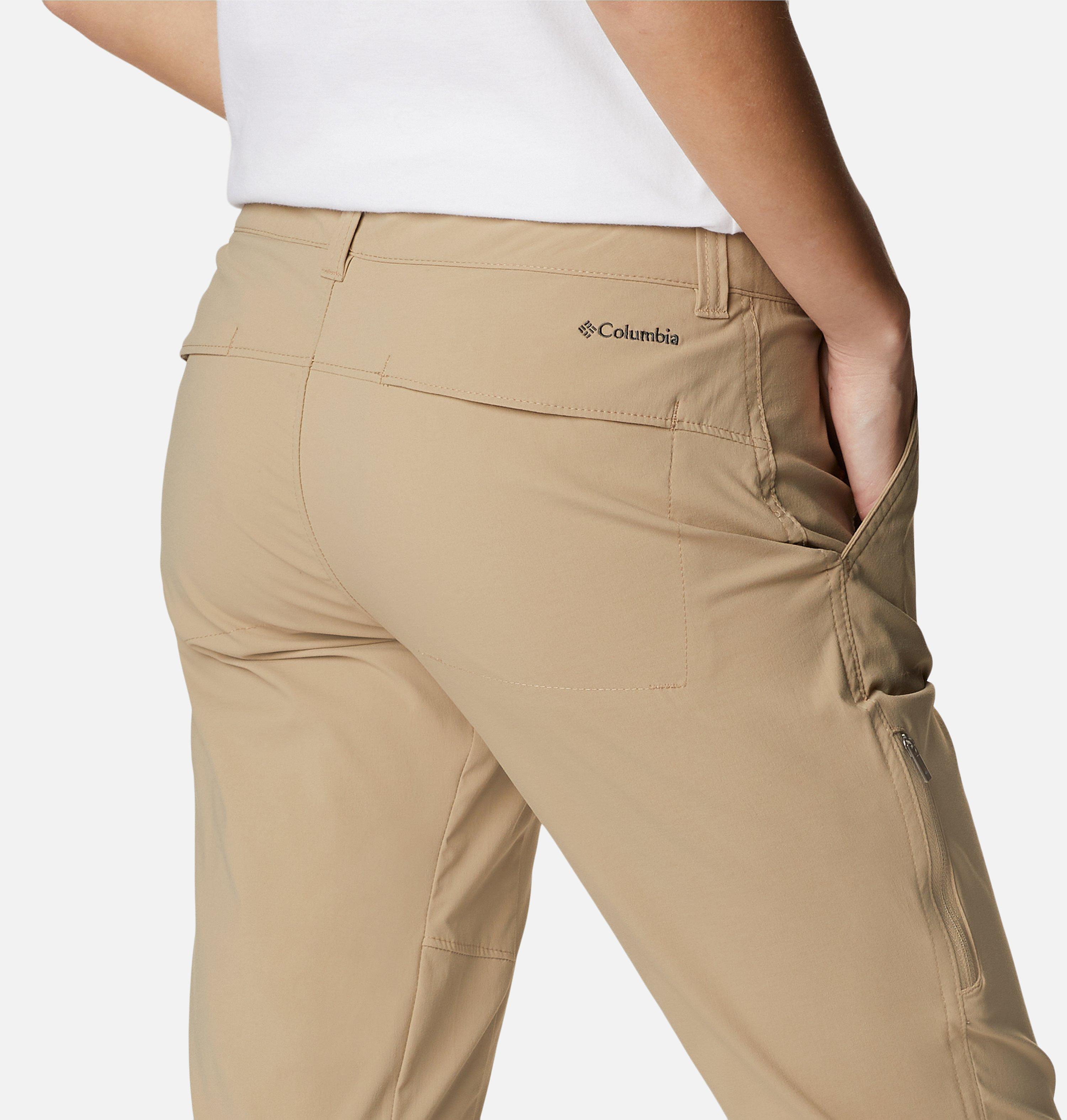 Columbia Damen Saturday Trail Wanderhose – Mit UPF 50, Wasserabweisend, Stretch-Material (British Tan, Größe 12)