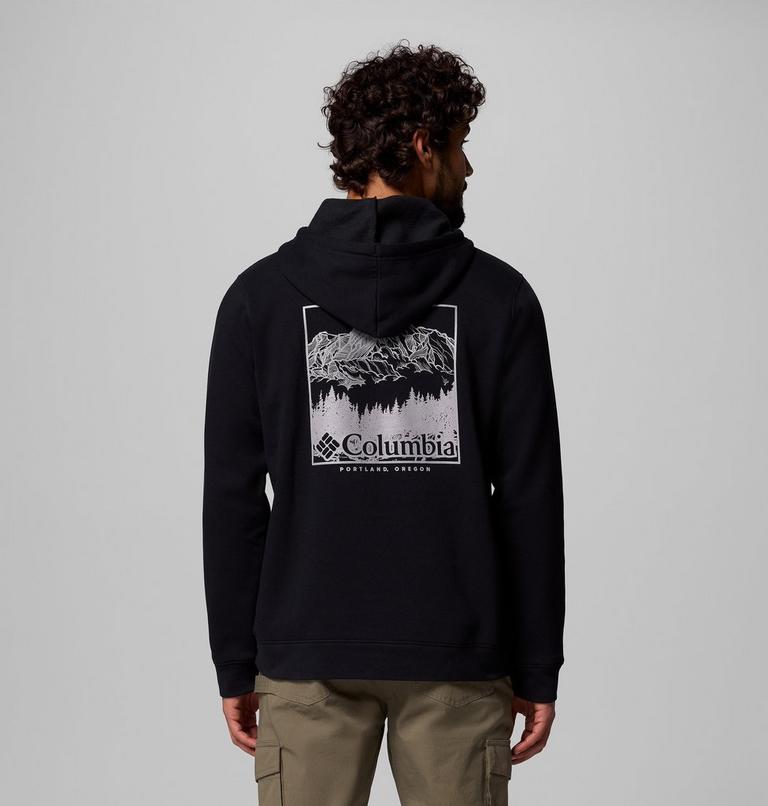 Men's Columbia Trek Graphic Hoodie, Color: Black, Meadowland, image 1