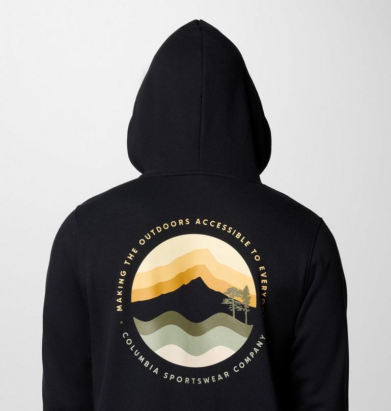 Columbia Trek Graphic Hoodie, Color: Black, Circular Linescape, image 5
